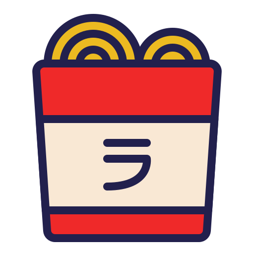 Ramen, box, japanese cuisine icon